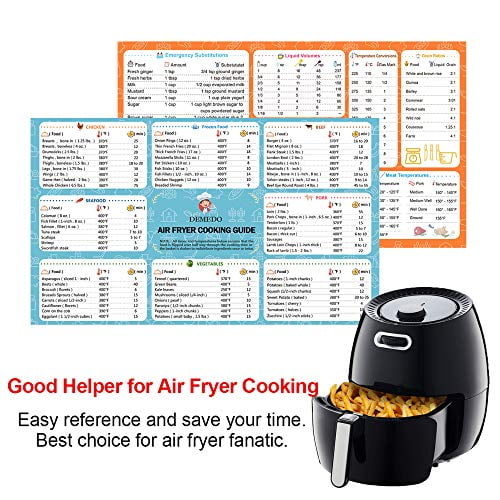 Details about   Air Fryer Cooking Time Chart Kitchen Conversion Chart Quick Magnetic Sticker 