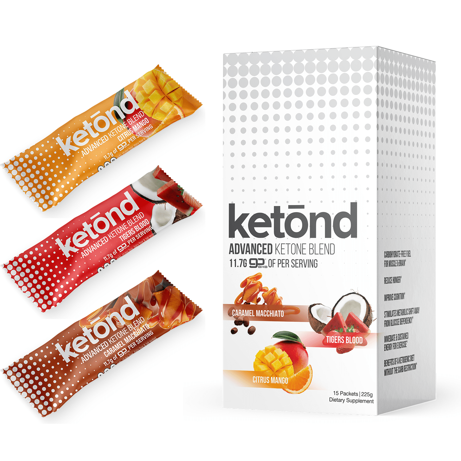 Ketond Advanced Ketone Supplement 15 'On the Go' Packs Exogenous
