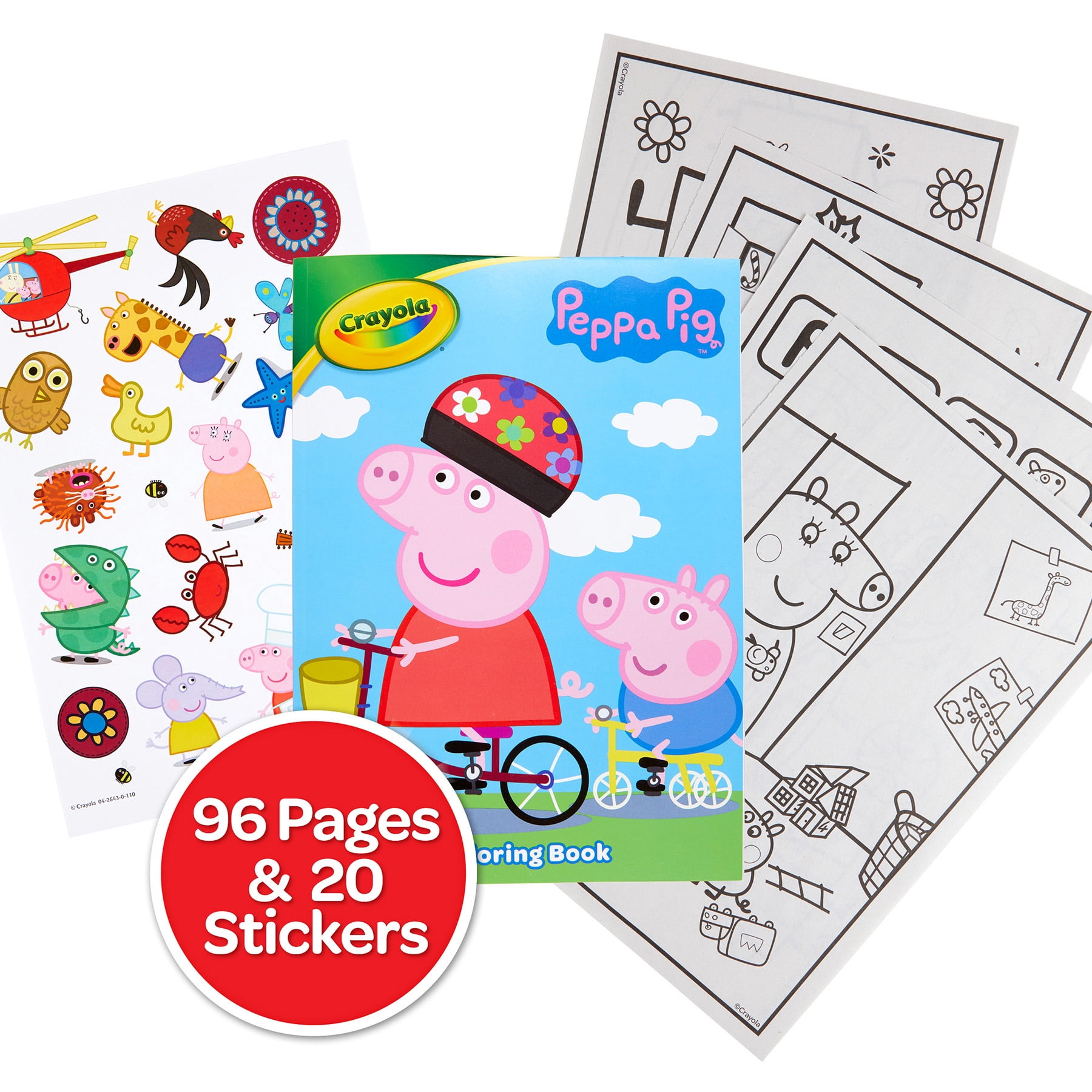 Crayola Coloring Book, Peppa Pig, 96 Pages, Pack of 8