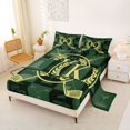 Catabedysis Gold Ball Games Queen Sheets For Boys,Geometric Initial M ...