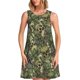 thumbnail image 1 of Balery Green Skulls Vestidos de verano para mujer con estampado: vestido holgado sin mangas, vestido playero informal y cómodo para días calurosos., 1 of 7