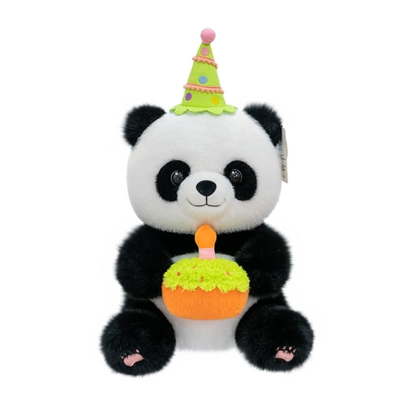 Cute Birthday Panda Plush Toy - Adorable Doll and Sleep Pillow for 3-8 Years Comfort and Gift Giving