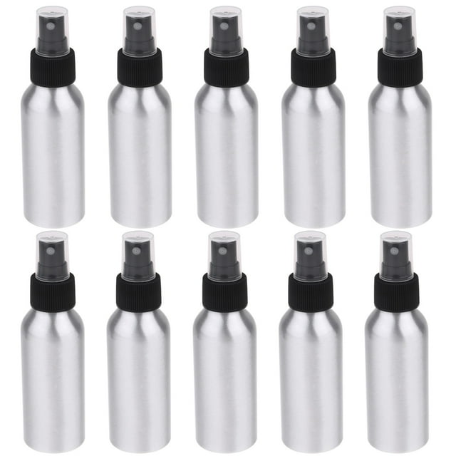 Miangastore Bouteille de Voyage Noire Rechargeable 10 Pcs 5.4x1.5x1.5in