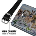 thumbnail image 3 of Dogs Outdoors on Fence Pattern Rectangle Leather Luggage Card Suitcase Carry-On ID Tag, 3 of 8