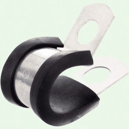 1 Inch Stainless Steel Wire Clamps, Pack of 24 - Cable Clamps with Rubber Cushion for Wiring, Lines, Hoses, and Cables