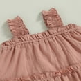 thumbnail image 3 of Bébé bébé Fille Été Robe en Lin Sans Manches Volant Bébé Princesse Mignonne Robes Robe de Soleil, 3 of 6