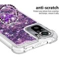 thumbnail image 4 of Case for Xiaomi Redmi Note 10 4G (Not 5G)/Redmi Note 10S with Creativity Clear Quicksand Glitter Flowing Floating Soft w/Stand Bling Diamond Sparkle Phone Case for Redmi Note 10S  Purple, 4 of 14