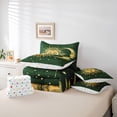thumbnail image 6 of Homewish Retro Boho Sun Moon 7-Piece Twin Bedding,Bohemian Exotic Style Bedding Comforter Set,Green,Polkadot Reversible, 6 of 8