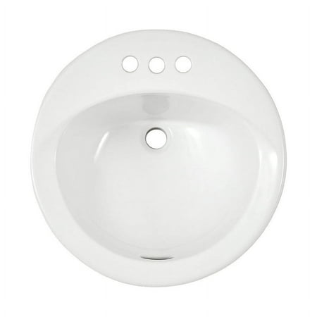 TOTO LT502.4#01 Round Self Rimming Bathroom Sink, Cotton White