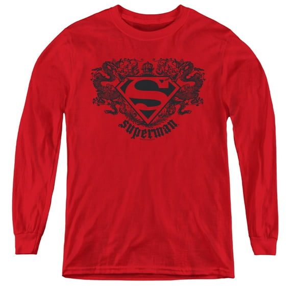 Superman - Superman Dragon - Youth Long Sleeve Shirt - Medium