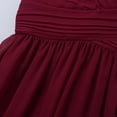 thumbnail image 6 of iEFiEL Big Girls Juniors Chiffon Wedding Bridesmaid Dress Tweens Empire Waist Party Flower Girl Dress Burgundy 16, 6 of 7