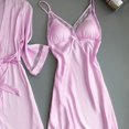 thumbnail image 5 of BONIXOOM Christmas Pajamas Christmas Pajamas Women Sleepwear None Short Sleeve Solid Sleepwear Sets Pink XL, 5 of 9