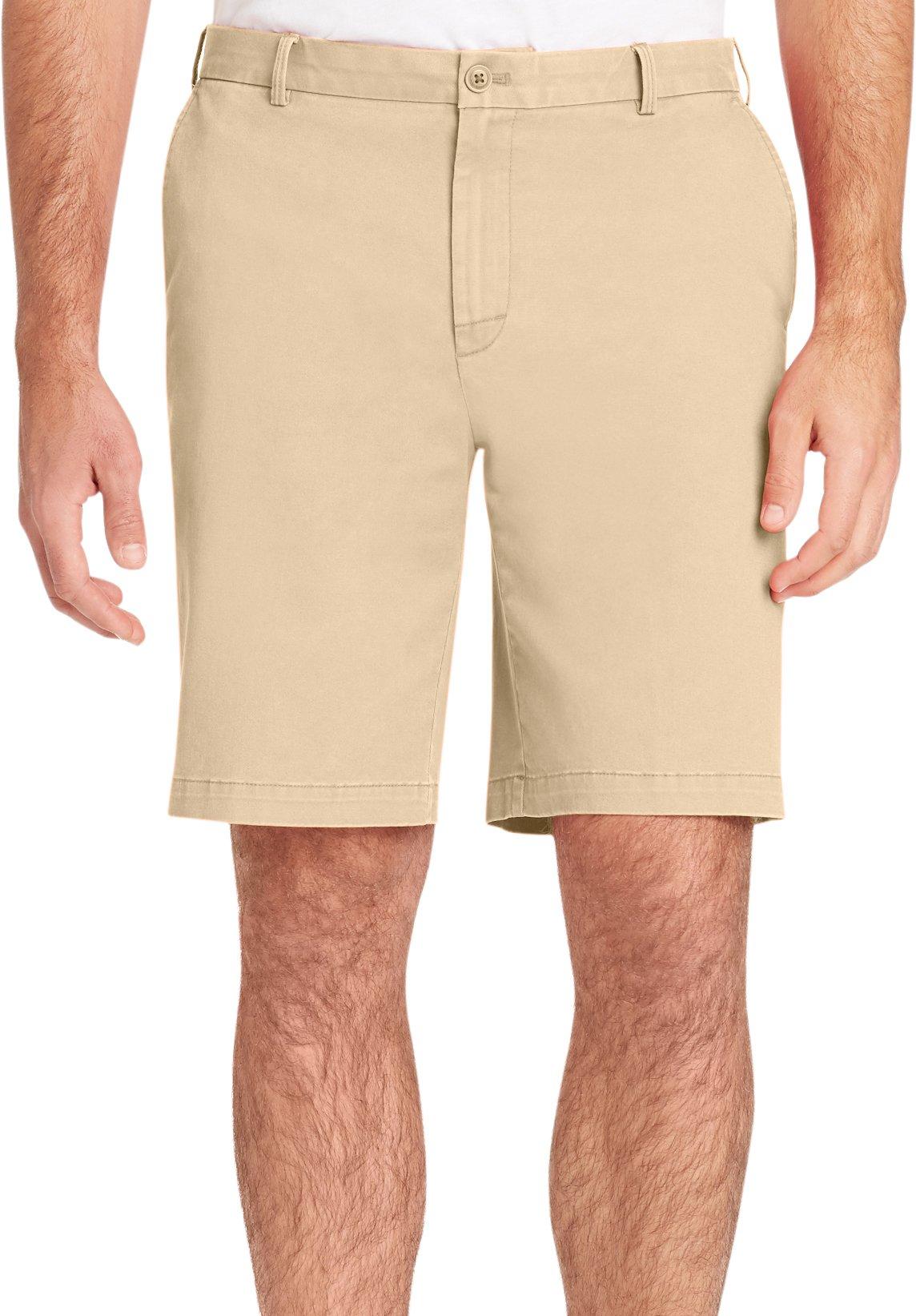 IZOD Mens Classic Fit Solid Saltwater Stretch Chino Shorts