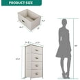 thumbnail image 5 of DEXTRUS 4-Drawer Fabric Dresser,Organizer for Adult for Bedroom, Living Room, Cream White, 5 of 8