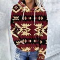 thumbnail image 3 of JTZGDY Vintage Hooded Sweatshirts for Women Fashion Aztec Print Ethnic Style Western Shirts Lightweight Casual Fall Long Sleeve Drawstring Hoodie Outwear Tops with Kangaroo Pockets Multicolor#13 XL, 3 of 6
