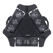 Lixada 90W 9LED RGBW Mini Triangle Spider Beam Stage Light 12/19 Channel DMX512 Sound Control Auto Rotating