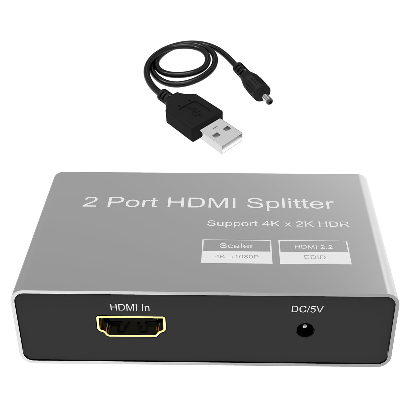 HDMI Splitter 1 in 2 4K@60Hz, 4K HDMI Splitter, HDCP2.2, 3D Projector, Xbox, PS5/4/3 - Walmart.com