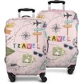 thumbnail image 1 of Travel Luggage Cover Suitcase Protector Fits 18-32 Inch Luggage Wheel Covers Patterned Travel Related Items Flower Luggage Protector Elastic Luggage Anti-scratch Suitcase Cover S, 1 of 5