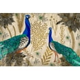 thumbnail image 2 of Allen, Kimberly 32x23 White Modern Wood Framed Museum Art Print Titled - Poinsettia Peacocks, 2 of 4