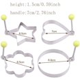 thumbnail image 2 of Egg Rings,4 Pack Stainless Steel Egg Round Ring,Non Stick Metal Circle Shaper Mold Frying Or Shaping Eggs Household Kitchen Cooking Tool for Fried Egg, Pancakes, Sandwiches, 2 of 8