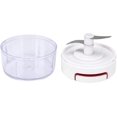 thumbnail image 5 of Mini picadora manual de alimentos para el hogar, picadora manual de alimentos, ajo, jengibre con recipiente transparente, picadora de verduras, picadora, utensilios de cocina (azul) brillar Electrónica, 5 of 5