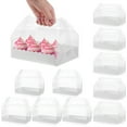 thumbnail image 1 of 10Pcs Transparent Cake Box with Handle Clear Cake Gift Box Cupcake Containers for Baking Dessert, 1 of 5