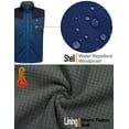 thumbnail image 4 of Little Donkey Andy Men's Fleece Lined Outdoor Vest Lightweight Windproof Warm Sleeveless Jacket for Hiking Trekking Travel Golf Vallarta Blue M, 4 of 6