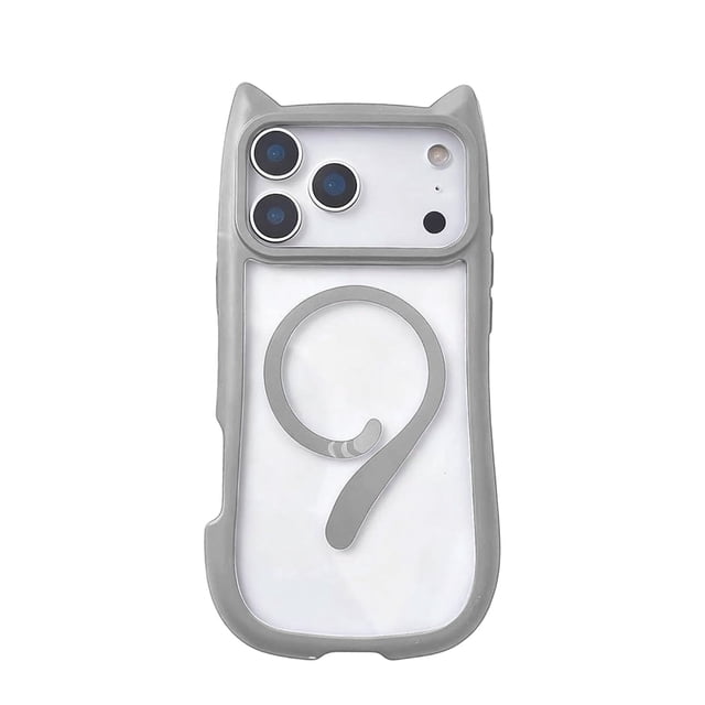 BotaniNest The Transparent And Cute Phone For The IPhone17 Series Features A With Cat Ears And Is Compatible With Absorbing Protective Cover