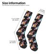 thumbnail image 2 of Sikiie Hibiscus Rose Knee Socks, High Socks Long Stretchy Sock Women Knee High Stocking, Long Socks for Women, 2 of 6
