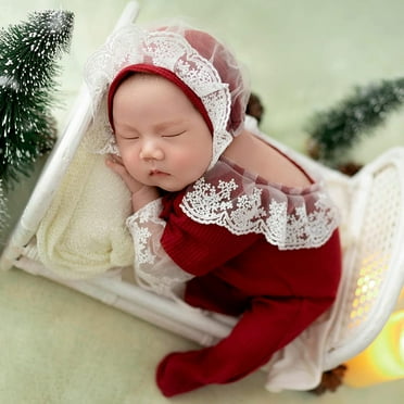 Ensemble Bébé Crocheté Bleu Gris - Chapeau Et Pantalon Pour Nouveau-né, Photo