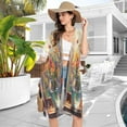 thumbnail image 5 of BZSMCE Women Creatively Colorful Reflections Print Beach Cover-ups Size:S-2XL, 5 of 7