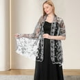 thumbnail image 2 of 20's long shawl, sequin flyaway evening shawl for women formal/party/wedding/formal/harlem night, 2 of 8