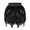 Black, variant on Womens Faux Feather Mini Skirt Elastic Mid Waist A-line Tutu Skirt for Mardi Gras Festivals Carnival Halloween Dance Party Supplies