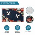 thumbnail image 6 of Navy Blue Crane Placemats Set of 12, Vintage Red Teal Spring Floral Botanical Placemats for Dining Table, Place Mats for Kitchen Tabletop, Waterproof Wipeable Dining Table Mats Set, 6 of 9