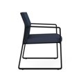 thumbnail image 4 of Gansett Reception Waiting Oversize Guest Chair / Black Steel / Blue / Blue, 4 of 7