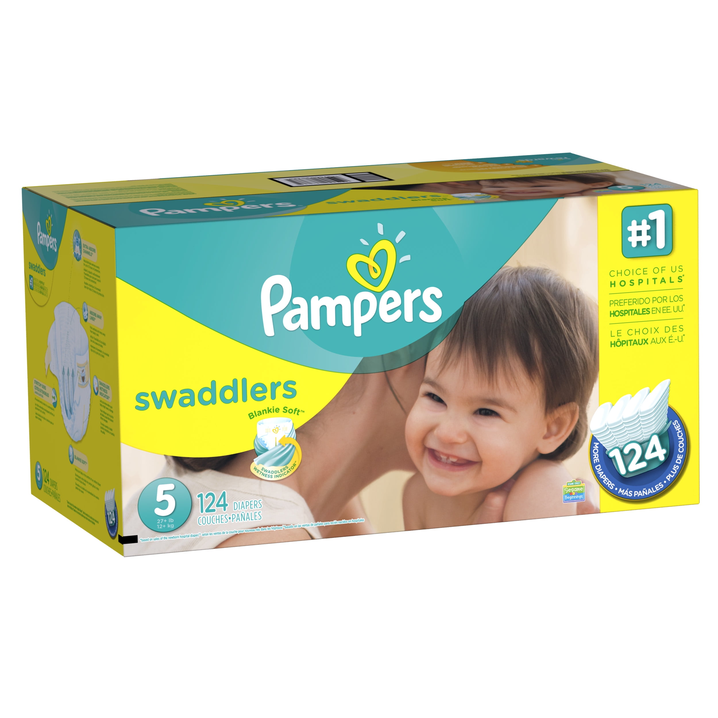 pampers swaddlers size 5 weight