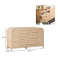 thumbnail image 4 of Walker Edison Contemporary Waterfall 6-Drawer Dresser, Coastal Oak, 4 of 14
