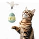 thumbnail image 4 of Juguete dispensador de golosinas para gatos con plumas, interactivo, evita que se vuelque, comedero lento para gatos, bola rompecabezas, amarillo y verde, 4 of 12