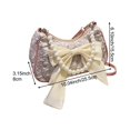 thumbnail image 2 of Jiibva Retro Bow Handbag Bow Pearl Shoulder Bag Fashionable Pearl Armpit Bag Large Capacity Underarm Bag Sweet Crossbody Bags, 2 of 7