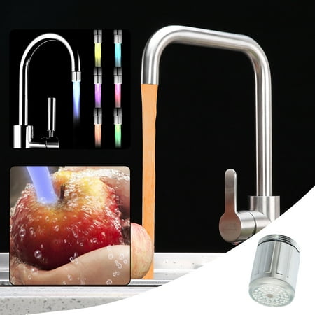 

Tool 7 Colors Changing LED Water Stream Faucet Light Shower Spout Sink Taps For Home Faucets Kitchen Bathroom Sink