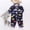 3-Navy, variant on Baby Silk Pajama Set for Girls Boys Dinosaur Animals Print Button Down Tops Set Classic Pajamas Set Christmas Pjs Girls 6-12 Months