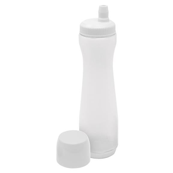 Pancake Batter Dispenser Pen Easy Squeeze Bottle Mess Free Baking Drip Proof Silicone Nozzle Measurement Marker Plastic Condiment Bottles Pancakes Waffles Crepes 3 Cups EXULTIMATE (White)