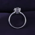thumbnail image 4 of AFFY 2.50CT 8X10MM Oval Moissanite Diamond Solitaire Promise Ring for Women 14K White Gold over Silver-7.5, 4 of 7