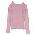 thumbnail image 2 of bar III Womens Cutout Ribbed Pullover Sweater, Pink, X-Small, 2 of 2