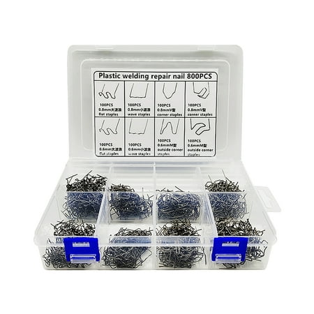 

800Pcs Auto Hot Staples With Storage Box For Car Welding Repairing Kit