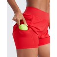 thumbnail image 4 of Pantalones cortos para correr CRZ YOGA de doble capa 2 en 1 para mujer, 4 of 4