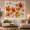 Falling Maples, variant on Large Central Maple Leaf on Swirling Wind Background, Energetic Watercolor for Home Decor Enthusiasts, Fall Art Wall Decor, Housewarming Gift, Tapestry Wall Hanging for Living Room and Bedroom