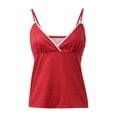 thumbnail image 5 of MuXiKeJi Clothes Women Y2k Lace Trim Cami Top Spaghetti Strap V Neck Peplum Camisole Summer Cute Fairy Tank Tops, 5 of 9