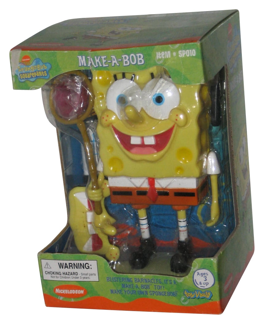 Spongebob Squarepants MakeABob (2002) Toy Vault Figure (Damaged Packaging)