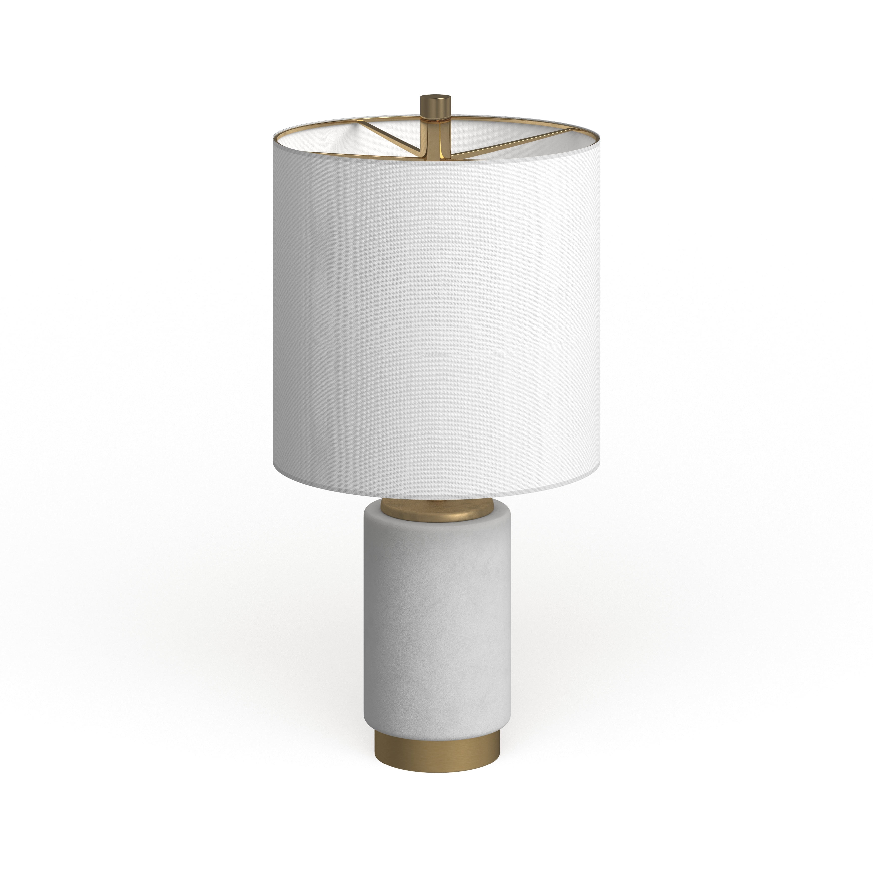 Safavieh Davion Marble 16 in. H Table Lamp, White/Brass Gold